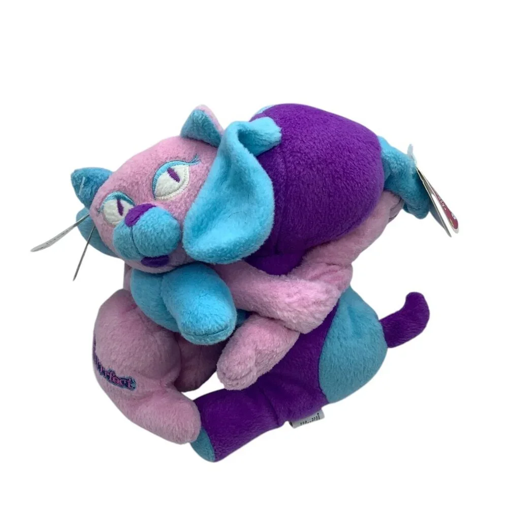 Vtg 2000 Floppy Friends Forever Plush Hugging Dog & Cat‎ Stuffed Animals 7